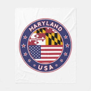 Maryland, Maryland sticker, phone case, bag Fleece Blanket