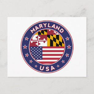 Maryland, Maryland sticker, phone case, bag Postcard