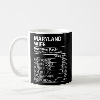 Maryland Md Nutrition Facts Usa State Coffee Mug