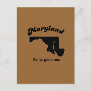 Maryland Motto - We have crabs Postcard