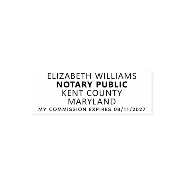 Maryland Notary Public  Self-inking Stamp (Design)