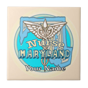 Maryland Nurse Caduceus Tile