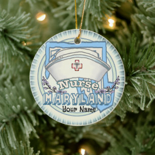 Maryland Nurse Ceramic Tree Decoration