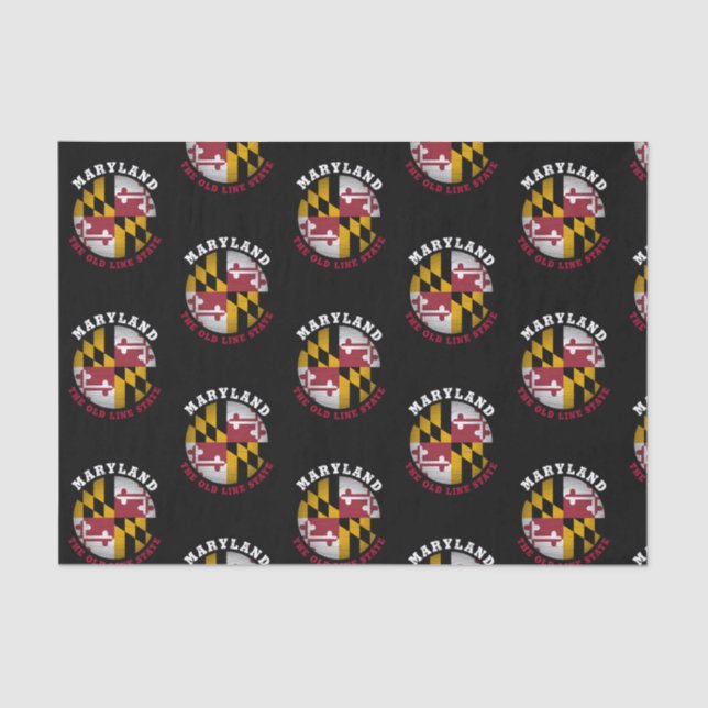 MARYLAND OLD LINE STATE FLAG TISSUE PAPER (Front)