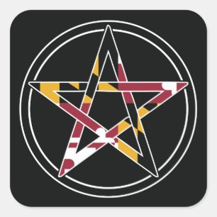 Maryland Pagan transparent Square Sticker