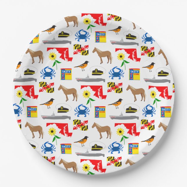 Maryland Paper Plate (Front)
