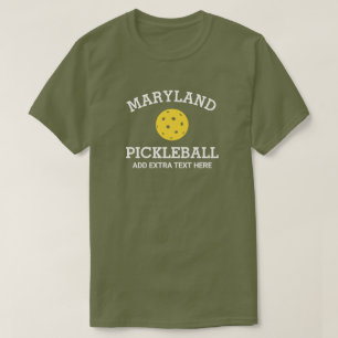 Maryland Pickleball Add Club Partner Name Custom T-Shirt