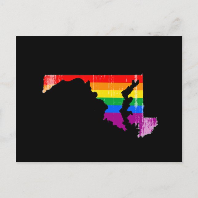 MARYLAND PRIDE - DISTRESSED -.png Postcard (Front)
