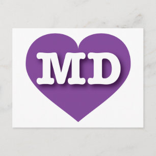 Maryland Purple Heart - I love MD Postcard