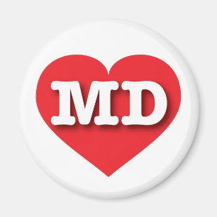 Maryland Red Heart - Big Love Magnet