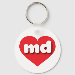 Maryland red heart - I love md Key Ring