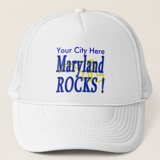 Maryland Rocks ! Trucker Hat (Front)