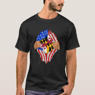 Maryland Roots Inside State Flag Shirt American Pr
