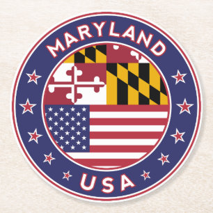 Maryland Round Paper Coaster