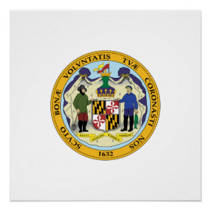 Maryland seal, American state seal Poster
