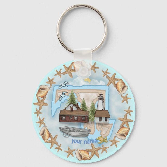 Maryland Shells Lighthouse  keychain (Front)