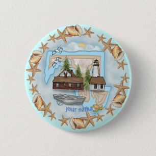 Maryland Shells Lighthouse pin button