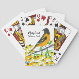 Maryland Souvenir Baltimore Oriole Bird Playing Cards