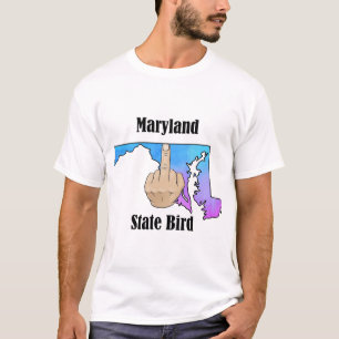 Maryland state bird t-shirt middle finger colour