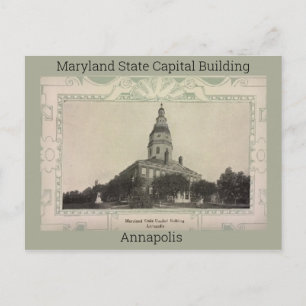 Maryland State Capital Building Postcard (1908)