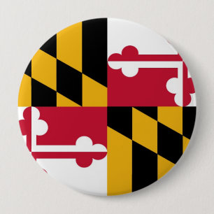Maryland State Flag 10 Cm Round Badge