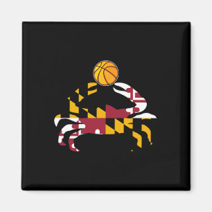 Maryland State Flag Blue Crab Pride With Bysketbyl Magnet
