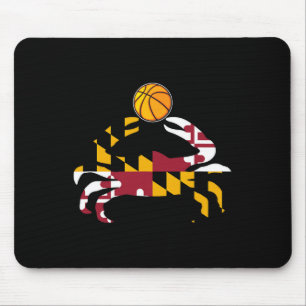 Maryland State Flag Blue Crab Pride With Bysketbyl Mouse Mat