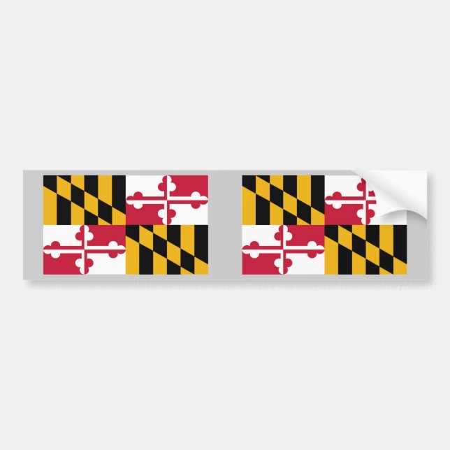 Maryland State Flag Bumper Sticker (Front)
