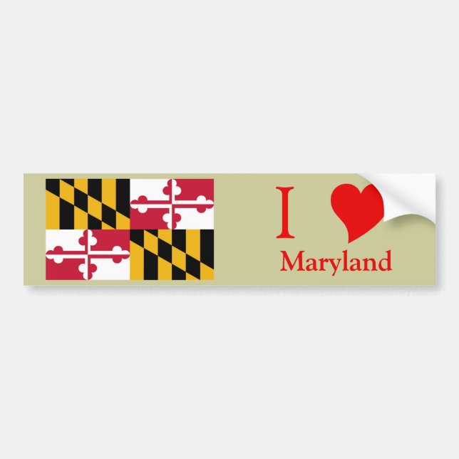 Maryland State Flag Bumper Sticker (Front)