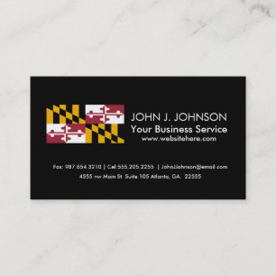 Maryland State Flag Business Card