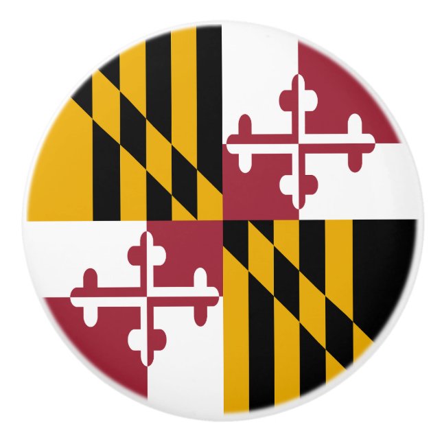 Maryland State Flag Ceramic Knob (Front)