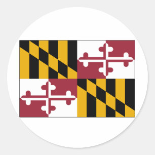 Maryland State Flag Classic Round Sticker