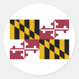 Maryland State Flag Classic Round Sticker