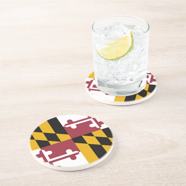 Maryland State Flag Coaster (Side)