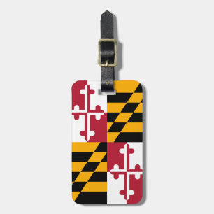 Maryland State Flag Colours Accent Luggage Tag
