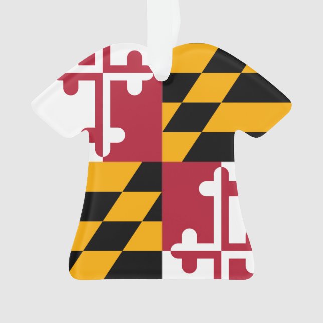 Maryland State Flag Colours Accent Ornament (Front)