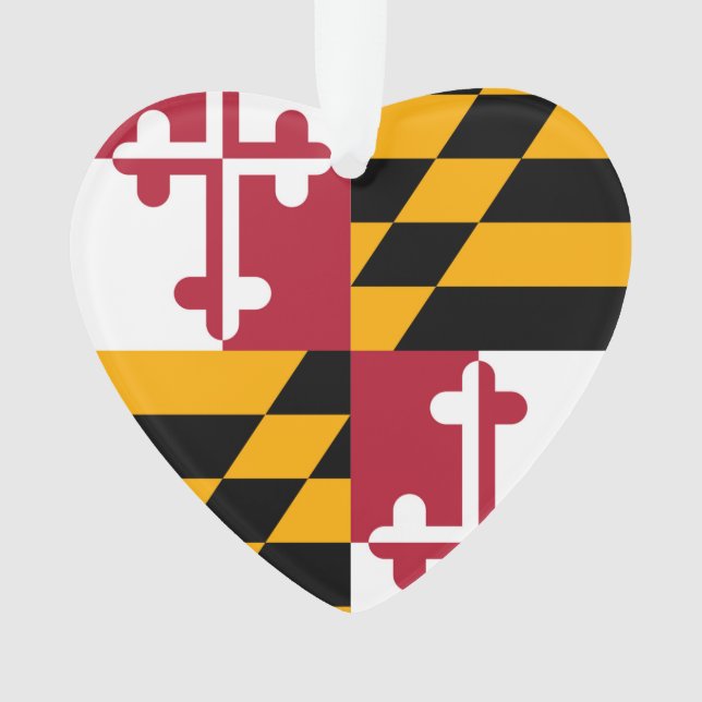 Maryland State Flag Colours Accent Ornament (Front)