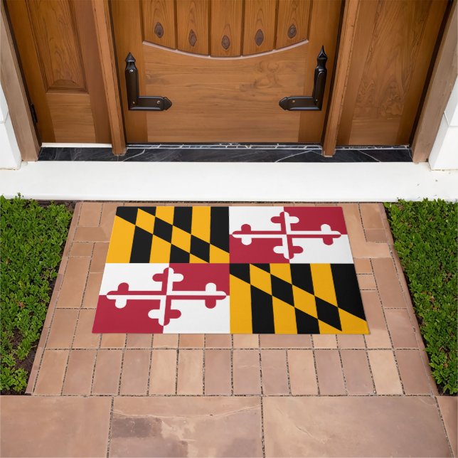 Maryland State Flag Colours Decor Doormat (Outdoor)