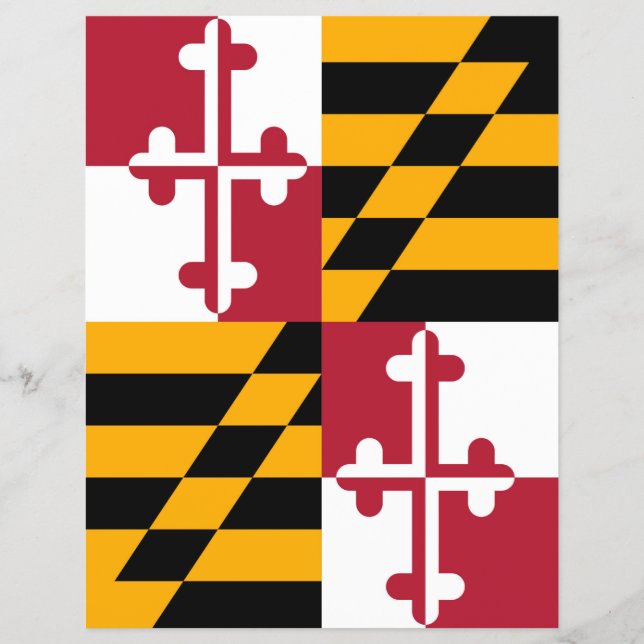 Maryland State Flag Colours Decor Flyer (Front)