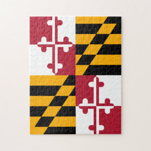 Maryland State Flag Colours Decor Jigsaw Puzzle