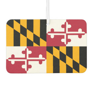 Maryland State Flag Colours Display Car Air Freshener