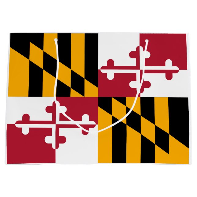 Maryland State Flag Colours Display Large Gift Bag (Front)