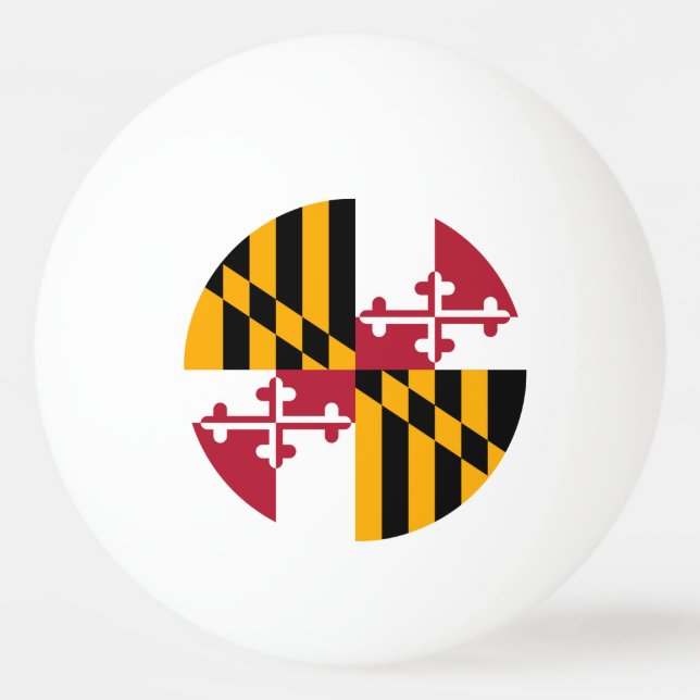 Maryland State Flag Colours Graphic Ping Pong Ball (Front)