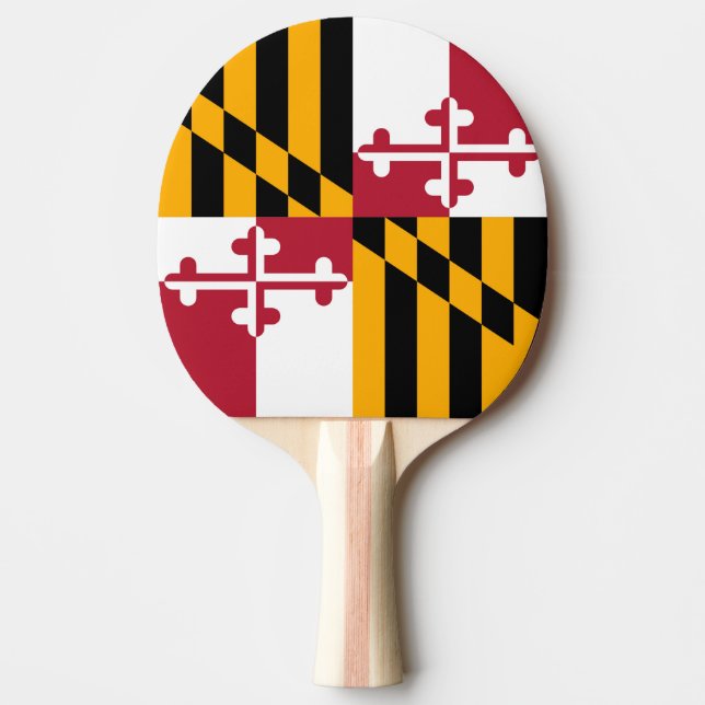 Maryland State Flag Colours Graphic Ping Pong Paddle (Front)
