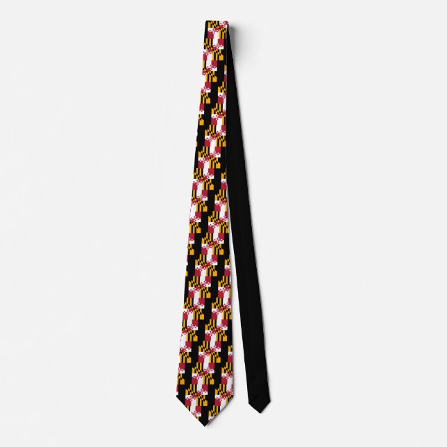 Maryland State Flag Colours Tie (Front)