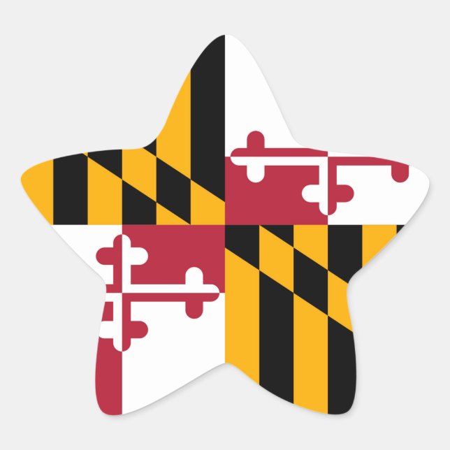 Maryland State Flag Design Accent Star Sticker (Front)