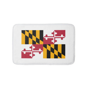 Maryland State Flag Design Bath Mat