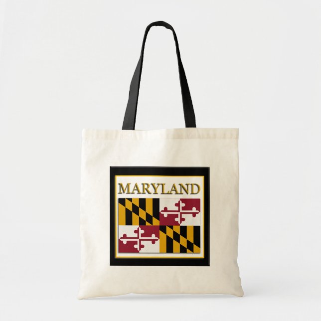 Maryland State Flag Design Budget Canvas Bag (Front)