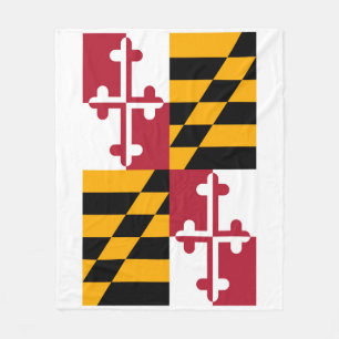 Maryland State Flag Design Fleece Blanket