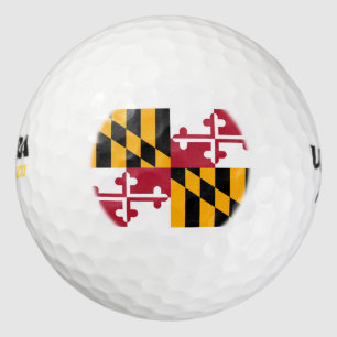 Maryland State Flag Design Golf Balls